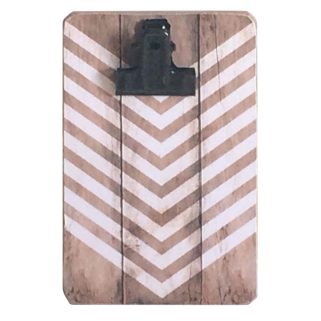 24 Pack: White & Natural Chevron Mini Clip Frame by Studio Décor®